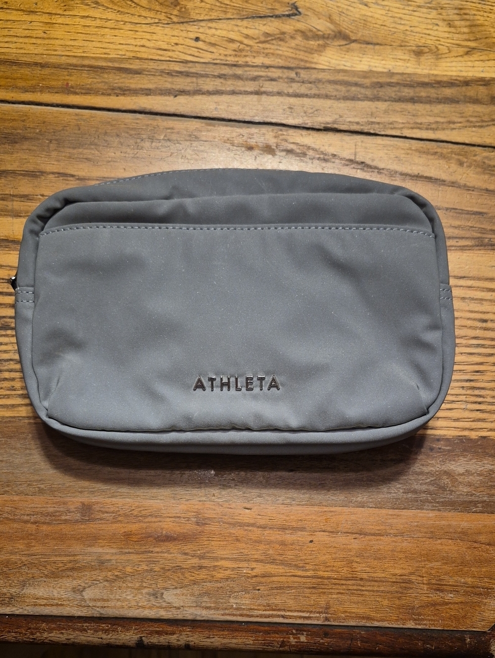 Athleta Gray Mini Pouch with Front Zip